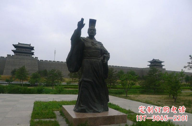 威海铜雕秦始皇古代名人雕塑