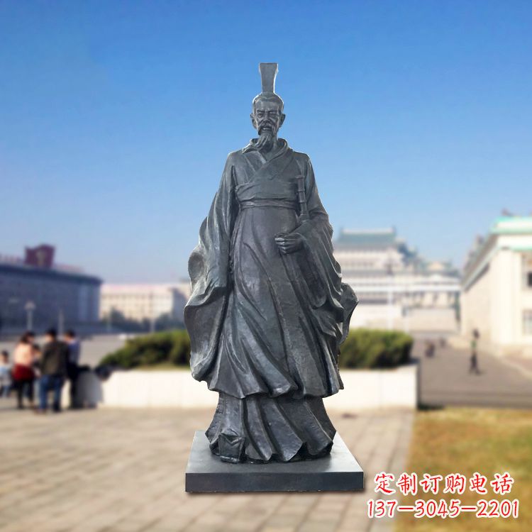 威海铜雕屈原塑像
