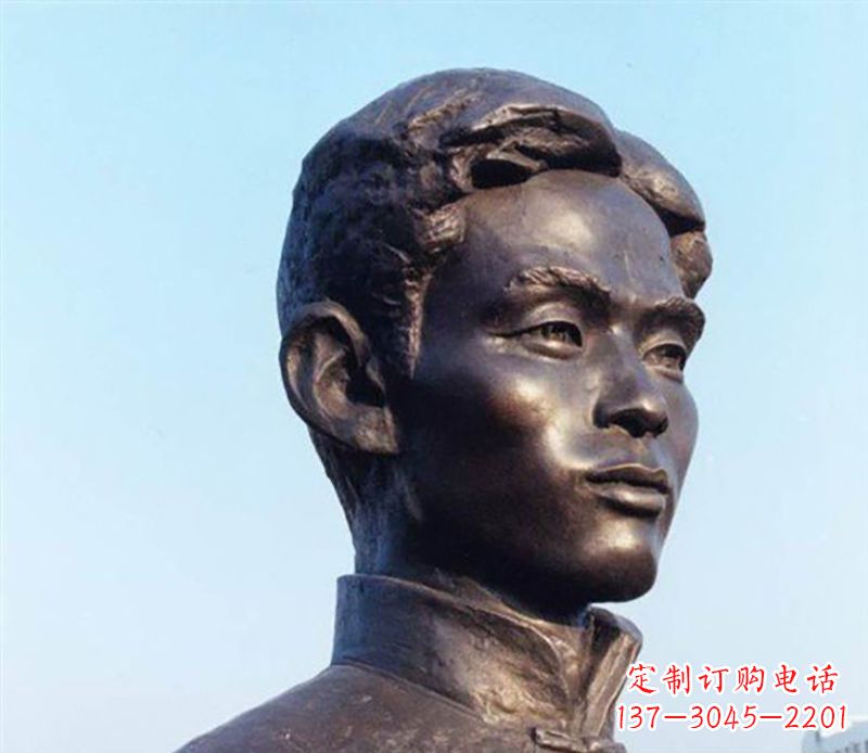 威海铜雕人物头像