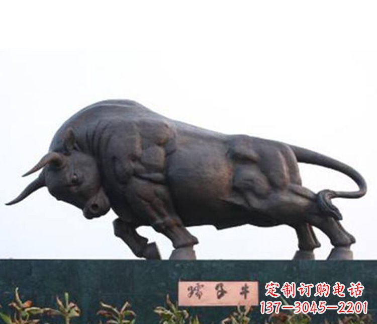 威海铜雕孺子牛动物雕塑