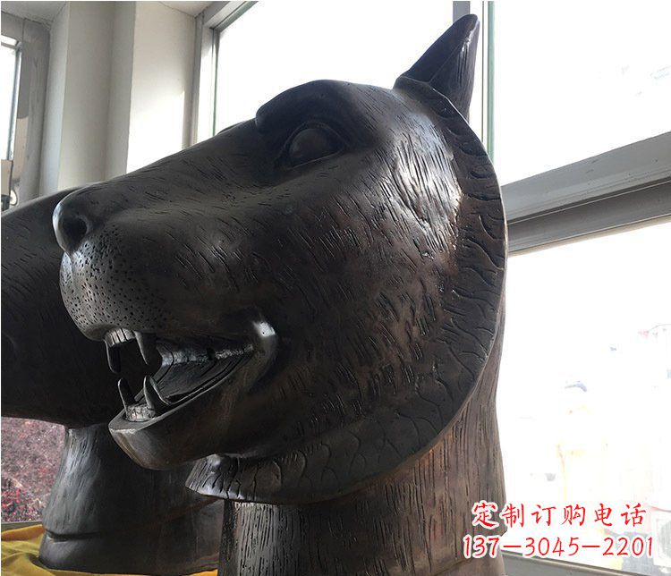 威海铜雕生肖动物头像雕塑摆件