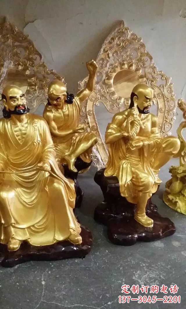 威海铜雕十八罗汉