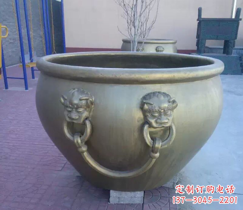 威海铜雕水缸