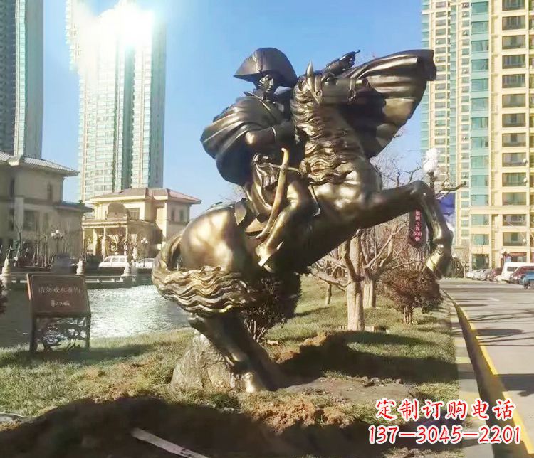 威海铜雕西方骑马雕塑人物