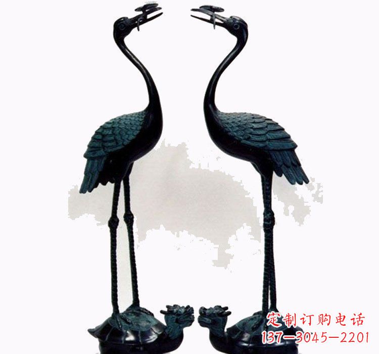 威海铜雕仙鹤和龙龟