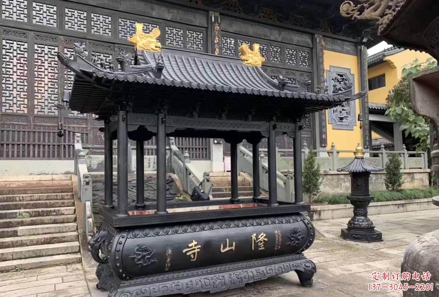 威海铜雕香炉寺庙景观户外摆件