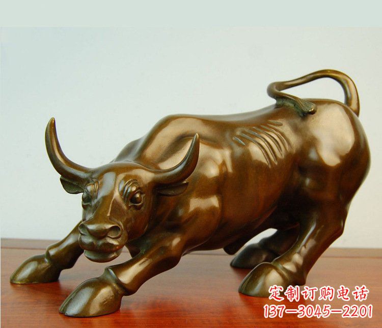 威海铜雕小区动物牛摆件