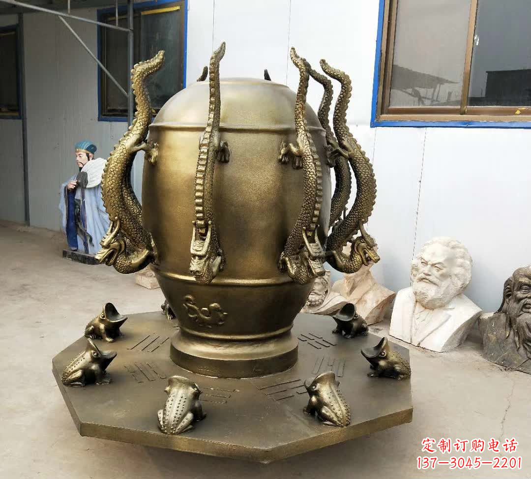 威海铜雕校园景观地动仪