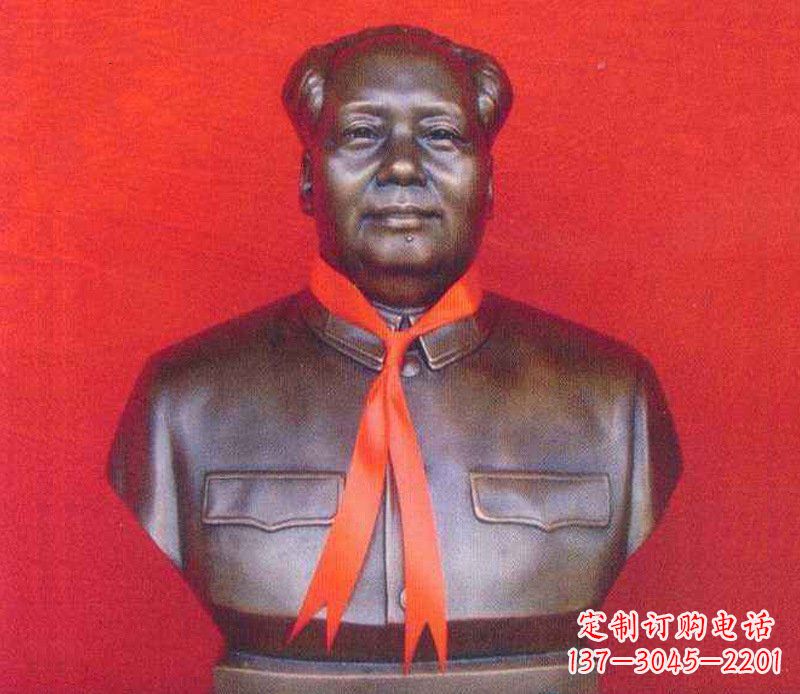 威海铜雕校园红领巾主席雕塑摆件