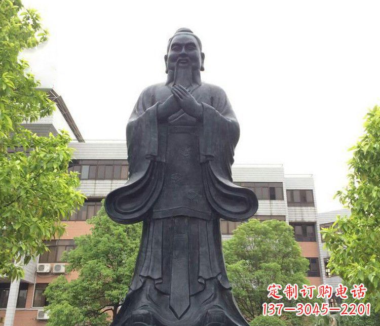 威海铜雕学校孔子圣人雕塑摆件
