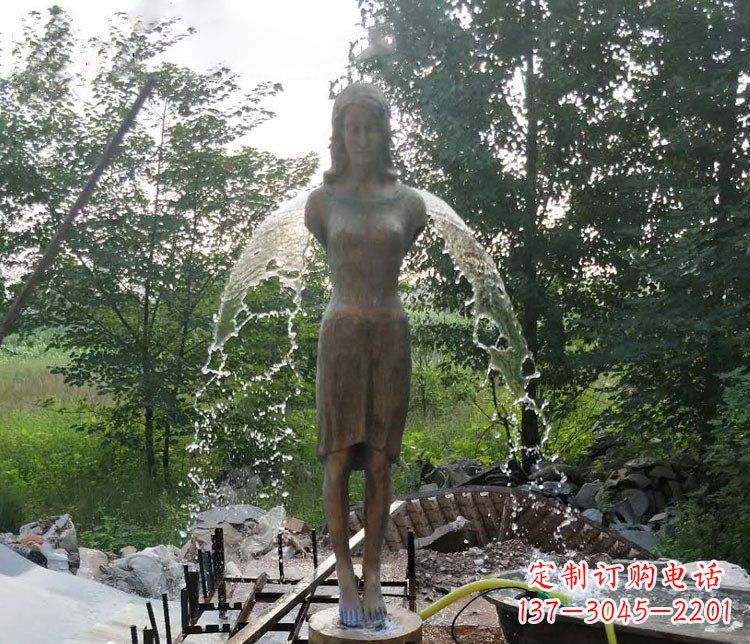 威海铜雕园林天使雕塑摆件