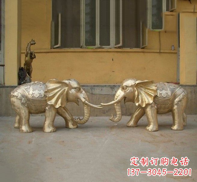 威海铜雕招财小象