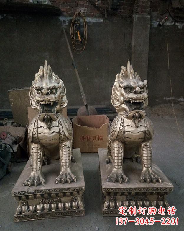 威海铜雕镇宅麒麟