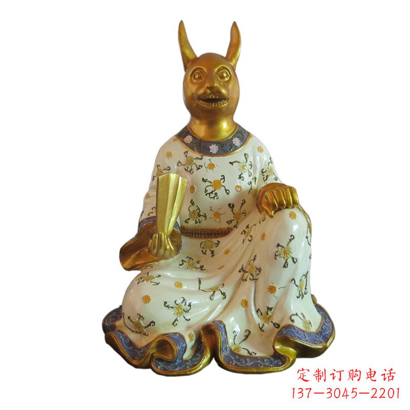 威海兔-玻璃钢彩绘生肖雕塑