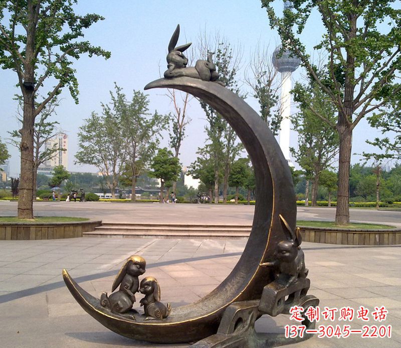 威海兔子铜雕