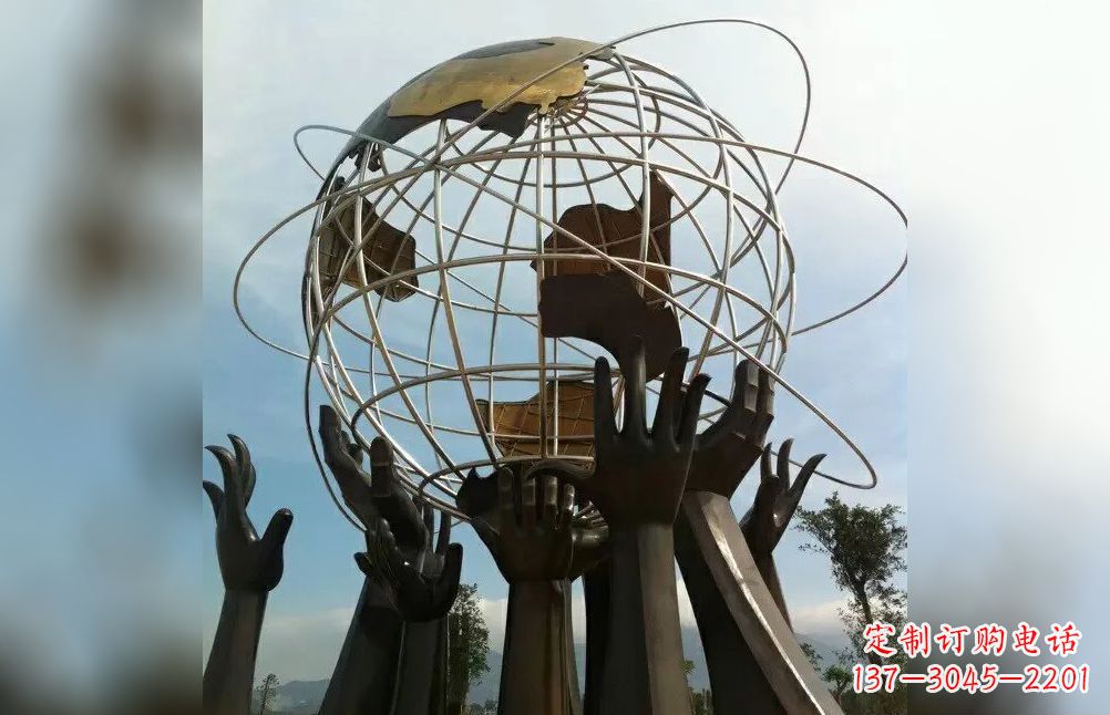 威海托起地球不锈钢雕塑
