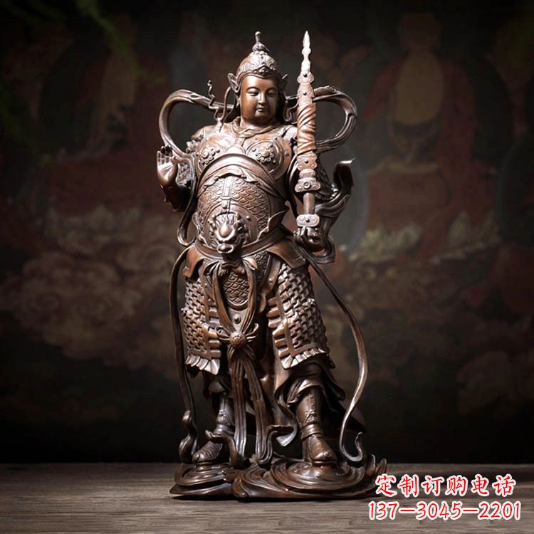 威海托塔李靖天王铜雕