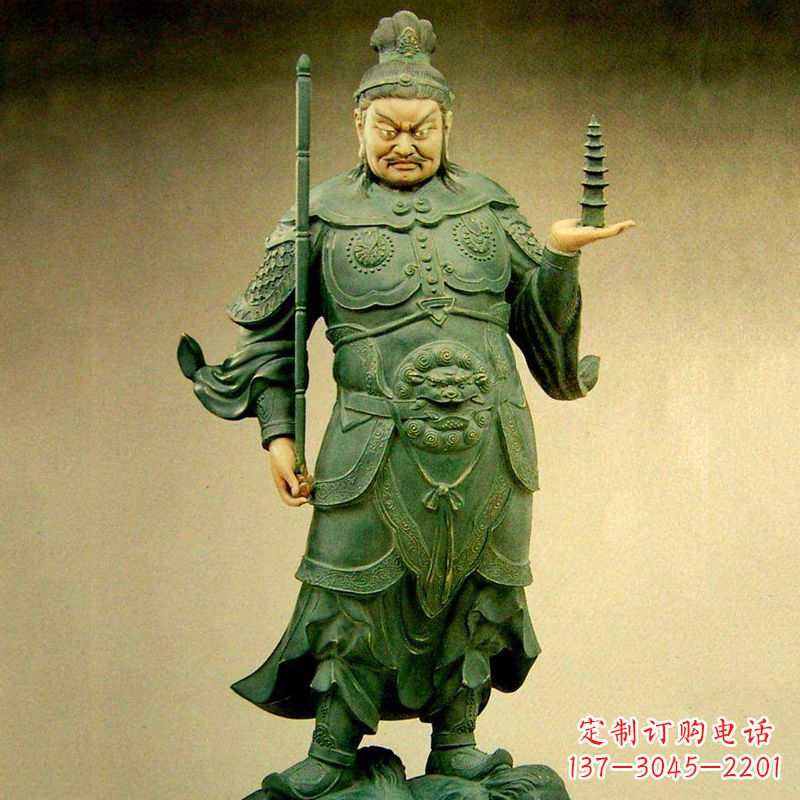 威海托塔天王彩绘雕塑