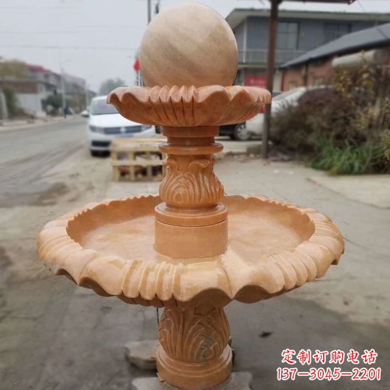 威海晚霞红风水球