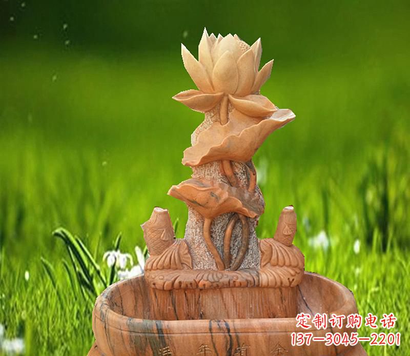 威海晚霞红景观荷花水池