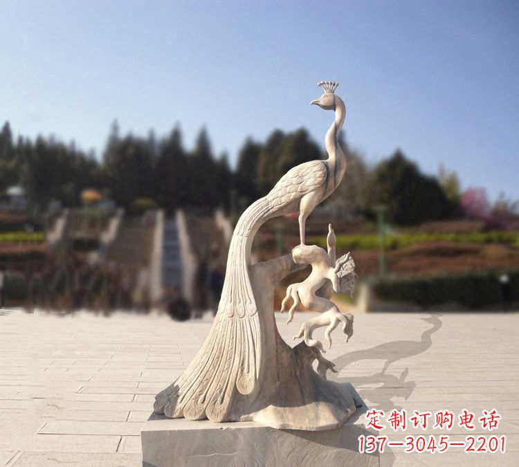 威海晚霞红孔雀石雕