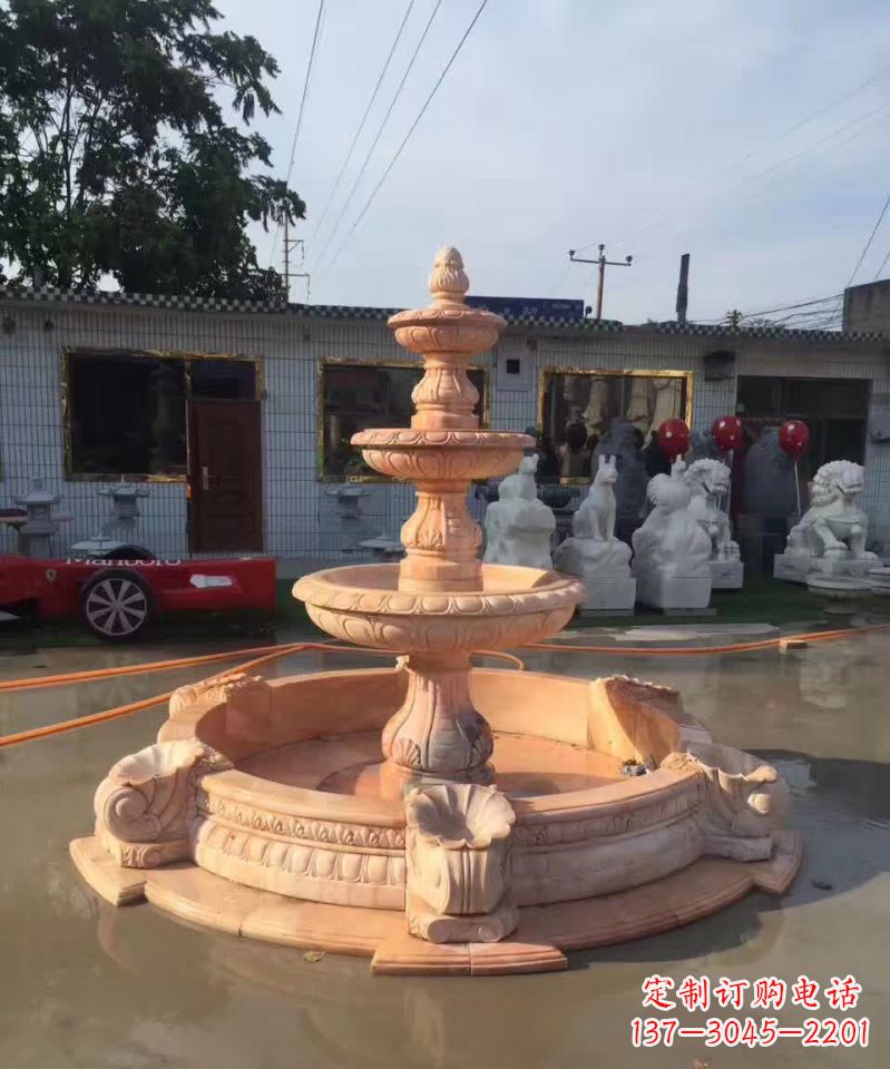 威海晚霞红欧式流水喷泉