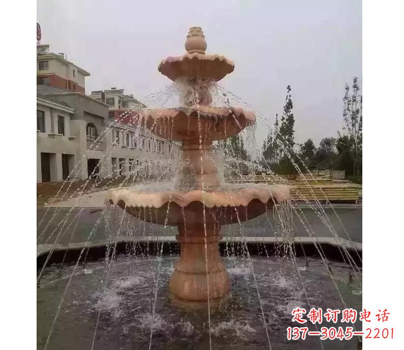 威海晚霞红喷泉雕塑