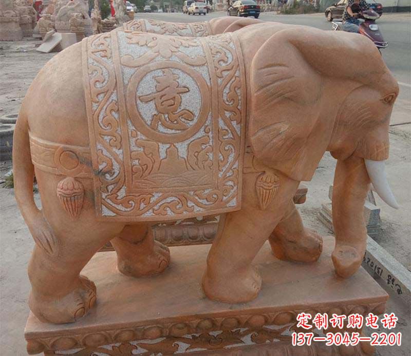 威海晚霞红如意动物大象