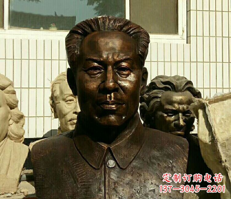 威海伟人刘少奇胸像铜雕