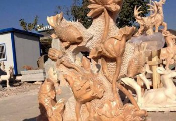 威海精美而独特的莲花石雕展现家居美学