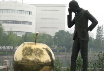 威海中领雕塑：专业定制精美牛顿铜雕