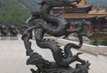 威海超群绝伦的盘龙铜雕