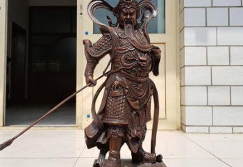 威海唯美古典风格关公铜雕像