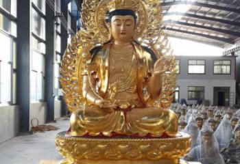 威海手工精雕如来佛塑像