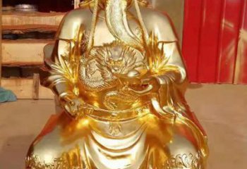 威海传承经典，漆金关公神像雕塑