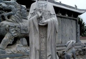 威海青石仿古观音雕像|传承古代神话传统