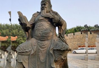 威海青石关公雕塑，让您的家居更加古典优雅