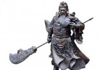 威海关羽青铜雕塑，传承历史的精神