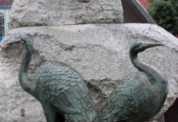 威海青铜仙鹤公园动物雕塑--令人叹为观止的完美艺术品