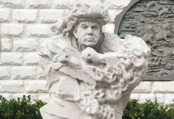 威海纪念邱少云烈士的石雕艺术品