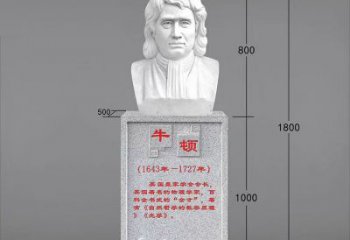 威海艺术精灵：牛顿汉白玉石头像雕塑