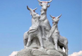 威海多彩山羊雕塑精美制作