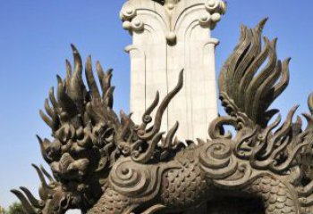 威海中领雕塑：神兽火麒麟铜雕定制