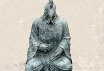 威海鸡兽融合的象征——全新兽首人身石雕