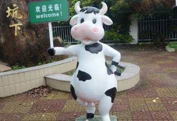 威海中领雕塑：生肖牛卡通雕塑