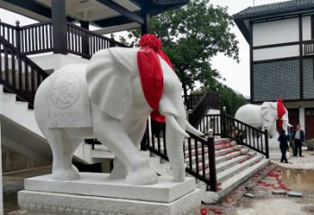 威海迎接观音祝福的精美大象观音栏杆