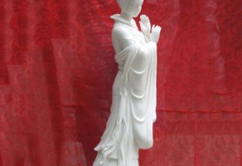威海精美无双的汉白玉貂蝉雕塑