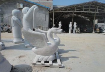 威海中领雕塑：独具特色的天鹅喷水雕塑