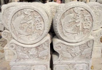 威海精美绝伦的金蟾蜍门墩雕塑