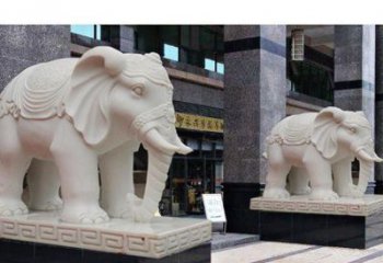 威海最佳选择——石雕酒店大象雕塑